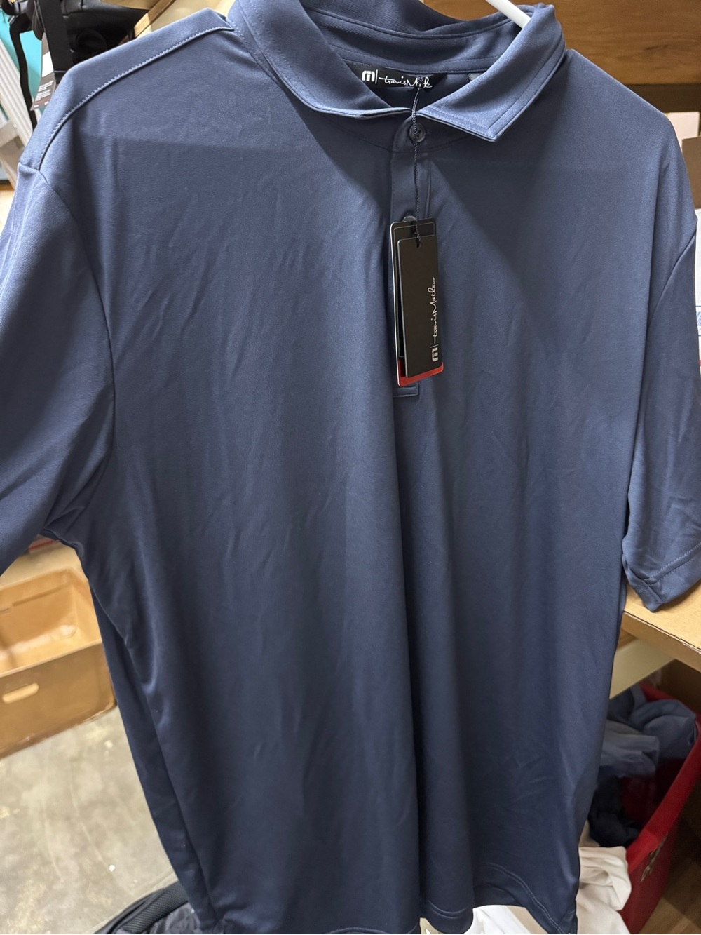 TravisMathew Men's Polo in Navy Blue- NWT